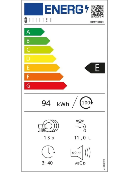 Dijitsu DSB 7000 7 Programlı Tezgah Üstü Bulaşık Makinesi - OUTLET - Resim 3