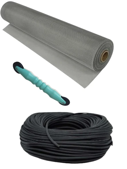 Netpen 3'lü Sineklik Seti 400x120 Cm Tül, 16 Mt. Siyah Conta, Fitil Çekme Aparatı - 1