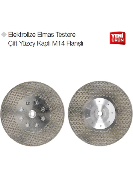 Gfb 2396 Çift Yüzey Kaplı M14 Flanşlı Elektrolize Elmas Testere 125 mm ürün görseli