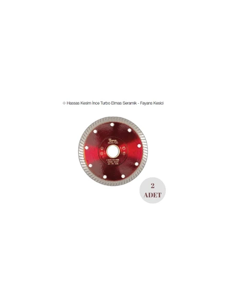 Gfb 2391 Hassas Kesim İnce Turbo Elmas Seramik - Fayans Kesici 115 x 1,2 mm - 2 Adet ürün görseli