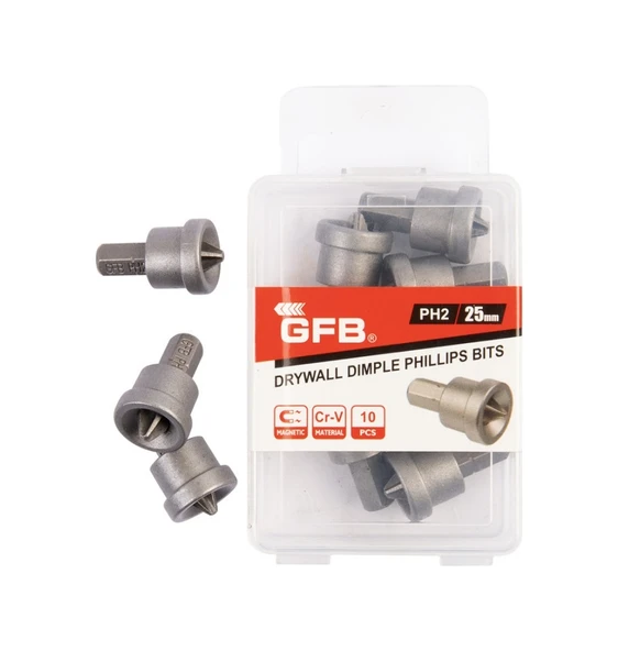 Gfb 2557 Şapkalı Yıldız Bits Uç PH2 x 25 mm - 10 Adet - 1