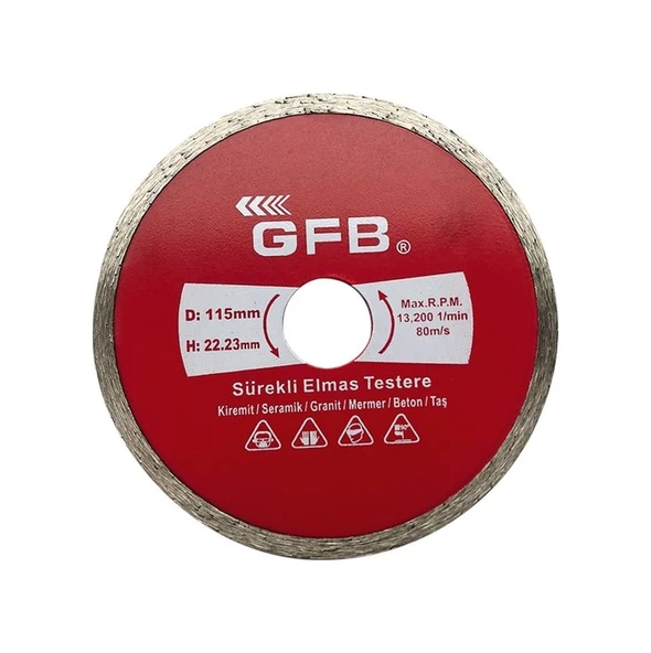 Gfb 2380 Beton-Mermer-Granit Kesici Sürekli Elmas Testere 115 mm - 2 Adet ürün görseli