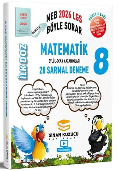 2026 8.Sınıf LGS İLK Doz Matematik Sarmal Deneme Sinan Kuzucu Yayınları