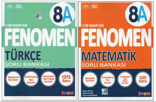 FENOMEN 8. SINIF 8A TÜRKÇE+ 8A MATEMATİK (2 KİTAP) ürün görseli