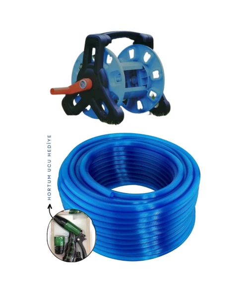 Taflan Tf6230 Hortum Makarası, Silikonlu Hortum 1/2" 15 Mt Ve 2 Fonk. Uç - 2