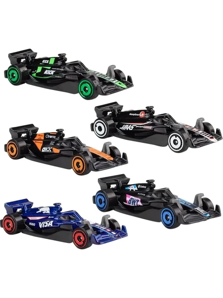 Hot Wheels Formula 1 2024 Araba Seti  - 5'li Lisanslı Model Araç Koleksiyonu