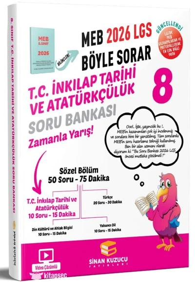 2026 8.Sınıf LGS T.C İnkılap Tarihi ve Atatürkçülük Soru Bankası Sinan Kuzucu Yayınları