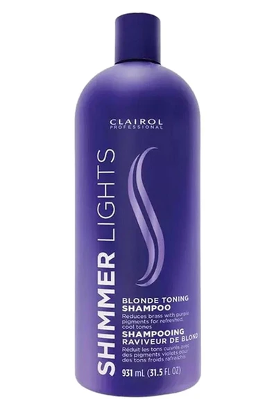 Clairol Shimmer Lights Sarı Saçlar İçin Tonlayıcı Mor Şampuan 931ML ürün görseli 1