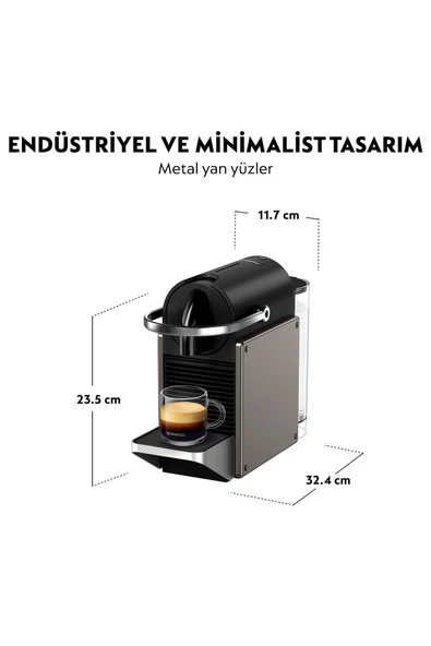 Nespresso D62 Pixie Kahve Makinesi, Gümüş - 4