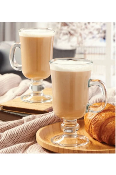 Paşabahçe Irish Coffee 6 Adet Kulplu Latte Cappucino,filtre Kahve,mocha,nescafe,americano,espreso Bardağı. - 5