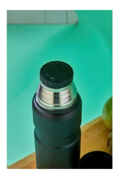 Elista Paslanmaz Çelik Termos 500 ML Çift Kat Sızdırmaz 12 Saat Sıcak, 24 Saat Soğuk Siyah Renk - 3