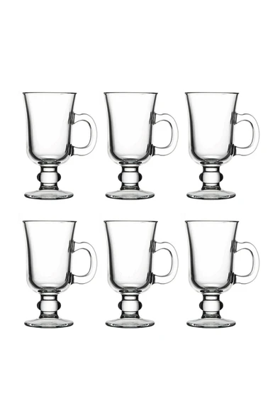 Paşabahçe Irish Coffee 6 Adet Kulplu Latte Cappucino,filtre Kahve,mocha,nescafe,americano,espreso Bardağı. - 3