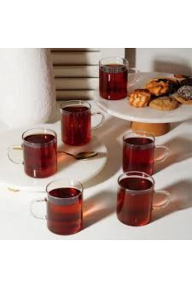 Paçi 6 Adet Borosilikat Isıya Dayanıklı Termisil Cam Kupa, Çay Kahve Bardağı 200ml ürün görseli