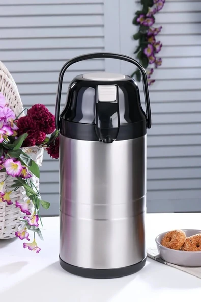 Elista 2008 Pompalı 3,5 Litre İçi Dışı Çelik Termos