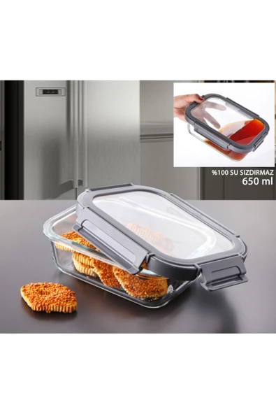 GÖNÜL Gönül Cam Saklama Kabı Isıya Dayanıklı 650 Ml G3363 - 1