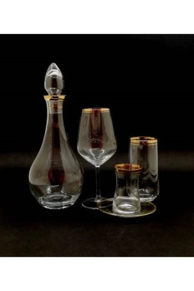 Paşabahçe Gold Yaldızlı 49 Parça Bardak Sofra Seti 12 Kişilik - 5