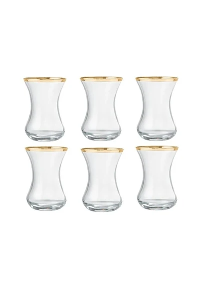 Paşabahçe İnce Belli Gold Çay Bardağı 130 cc 6 Lı ürün görseli