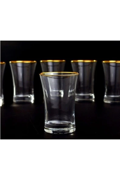 Paşabahçe Azur Bardak Altın Yaldızlı 210 cc 3 Adet ürün görseli