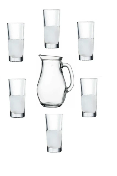 Paşabahçe Alanya 7 Parça Rakı Bardak 175 Cc /sürahi Seti 412200 - 1