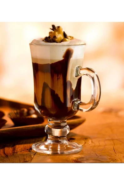 Paşabahçe Irish Coffee 6 Adet Kulplu Latte Cappucino,filtre Kahve,mocha,nescafe,americano,espreso Bardağı. - 2