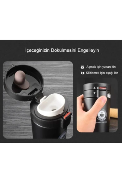 Elista 380 ML Çift Katlı Mug Termos Filtreli Kapak - 3