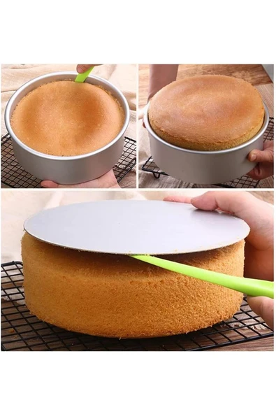 Elista Kek Kalıbı Yuvarlak Şekil Alüminyum 1 Adet ağız çapı 16 cm yükseklik 7 cm - 6