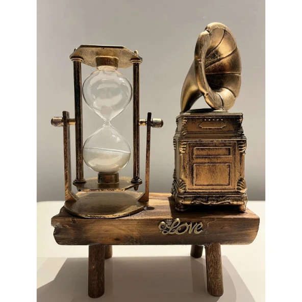 Periboia Gramofon Biblolu Kum Saati