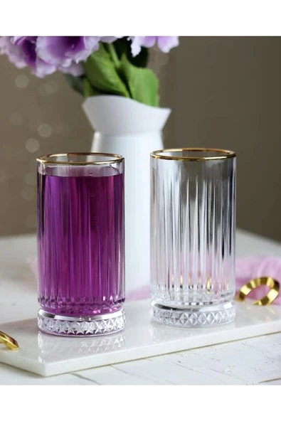 Paşabahçe Elysia Golden Touch Yaldızlı Uzun Bardak 4'lü 450 Cc 520015 Orjin. Kutulu ürün görseli