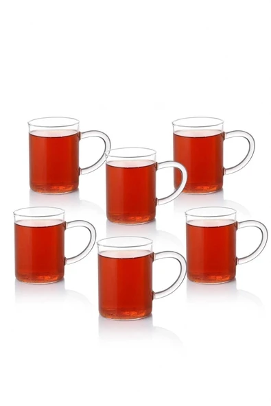 Sekiz8 6 Adet Borosilikat Isıya Dayanıklı Termisil Cam Kupa, Çay Kahve Bardağı 200ml - 3