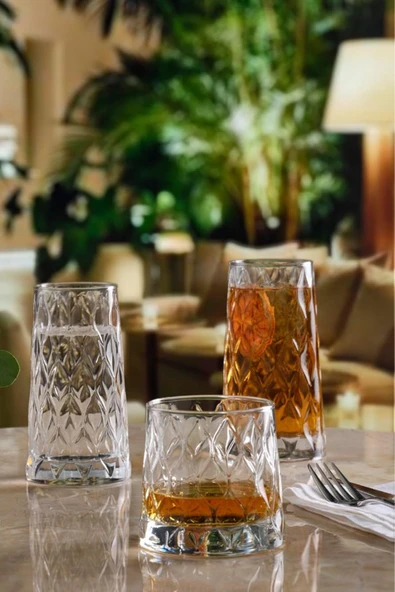 Paşabahçe 24 Parça Leafy Bardak Takımı Seti 420194-420855 - 4