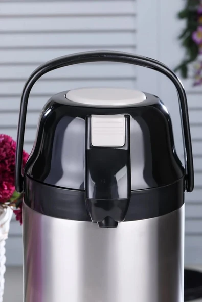 Elista 2008 Pompalı 3,5 Litre İçi Dışı Çelik Termos - 2