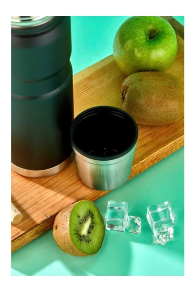 Elista Paslanmaz Çelik Termos 500 ML Çift Kat Sızdırmaz 12 Saat Sıcak, 24 Saat Soğuk Siyah Renk - 4