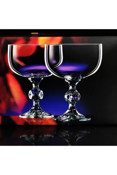BOHEMİA CRYSTAL Bohemia Kristal Cam Dondurmalık Kase Sade 6'lı 200cc - 1