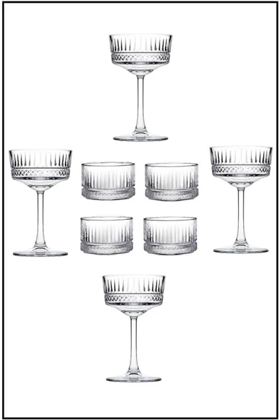 Paşabahçe Elysia 440436 4’lü Kadeh & Elysia 530038 4’lü Kase Set Fma91191 Fma01607 276