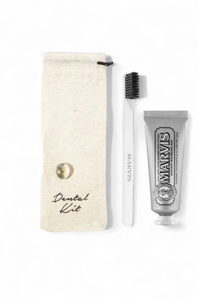 Marvis Smokers Whitening Mint 25 ml + Yumuşak Beyaz Diş Fırçalı Dental Kit