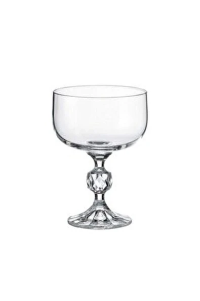 Bohemia Crystalıte 6,lı Paket Kristal Ayaklı Cam Cup 200 ml - 1