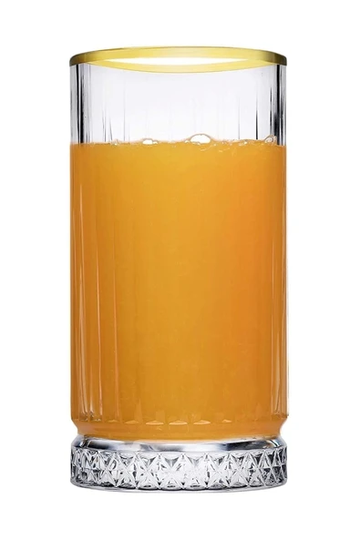 Paşabahçe Elysia Golden Touch Yaldızlı Uzun Bardak 4'lü 450 Cc 520015 Orjin. Kutulu - Resim 5