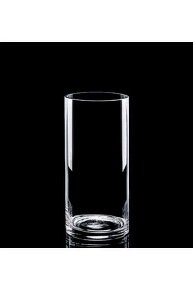 Paşabahçe Silindir Cam Vazo Dekoratif El İmalati Orta 29X14 cm - 2