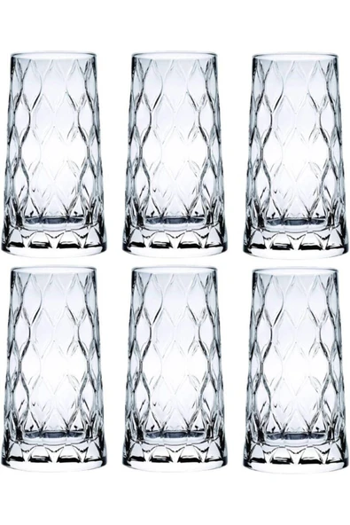 Paşabahçe 420955 Leafy Su & Meşrubat Bardağı 450cc - 6 Adet Dekor Bardak ürün görseli