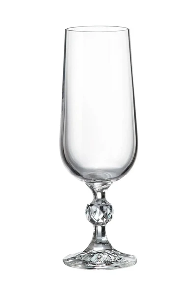 Bohemia Collection Sterna Kristal 6'lı 180cc Kahve Yanı Su Bardağı/Flüt Şampanya Kadehi Seti ürün görseli