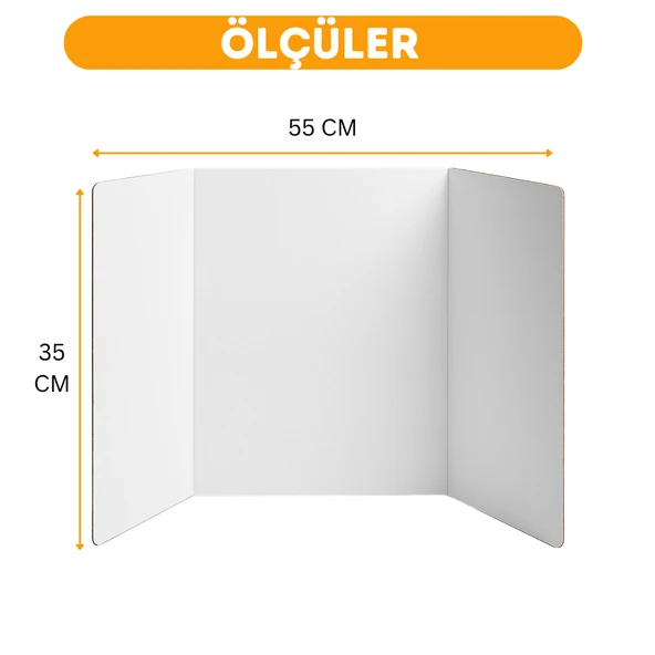 Beylini 3'lü Poster Kartonu Seti A4 Hediyeli Kesilebilir Dayanıklı Ev Iş Ofis Okul Sunum Kartonu - 6