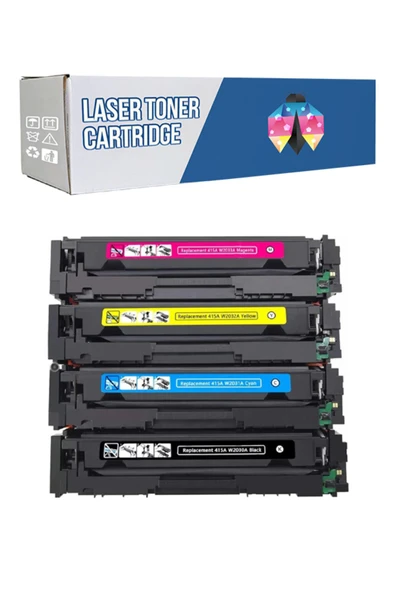 SAFİRİNK Safir Toner Canon CRG-055 i-Sensys MF-741Cdw CMYK 1 Set Çipli Muadil Toner