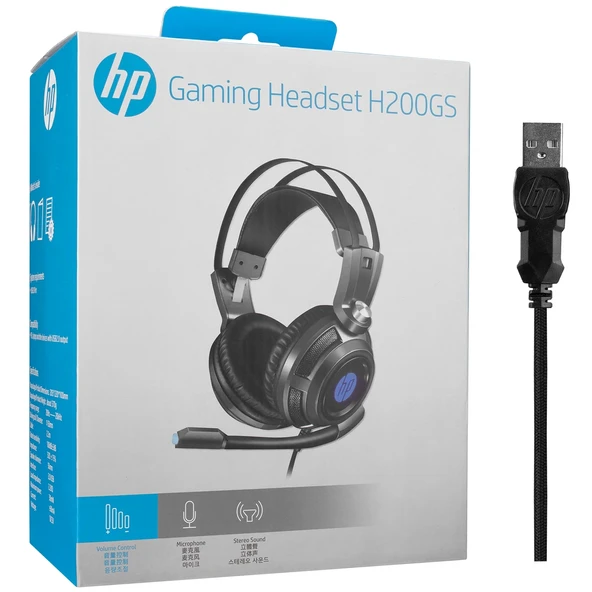 HP H200GS Gaming Kulaklık | 7.1 Surround | 50mm Sürücü | LED Aydınlatma | Mikrofonlu Oyuncu Kulaklığı - 8