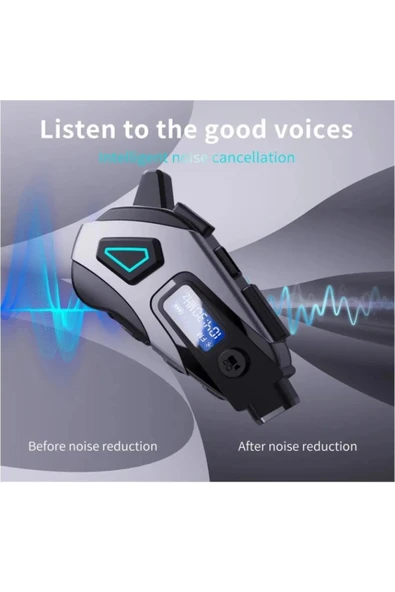 Kameralı Radyolu Wifi Uygulamalı Kask Kulaklık Su Geçirmez Bluetooth 5.4 Motosiklet Kask Kulaklığı - 3