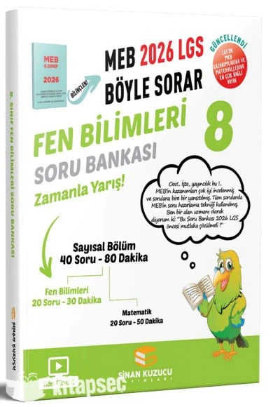 8.Sınıf LGS Fen Bilimleri Soru Bankası Sinan Kuzucu Yayınları ürün görseli 1