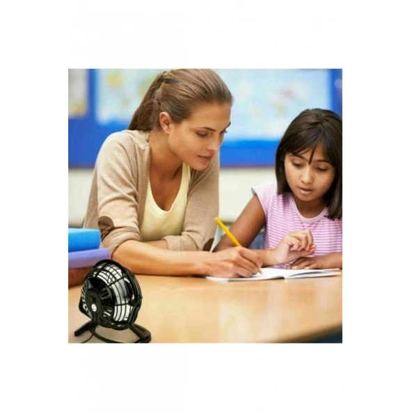 Büyük Boy Masaüstü Usb Girişli Fan Taşınabilir Metal Mini Vantilatör Serinletici ürün görseli 1