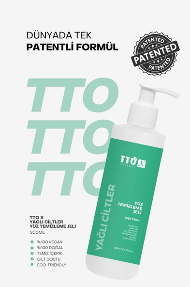 TTO-X Yüz Temizleme Jeli – Yağlı Ciltler 200 ml - Resim 5