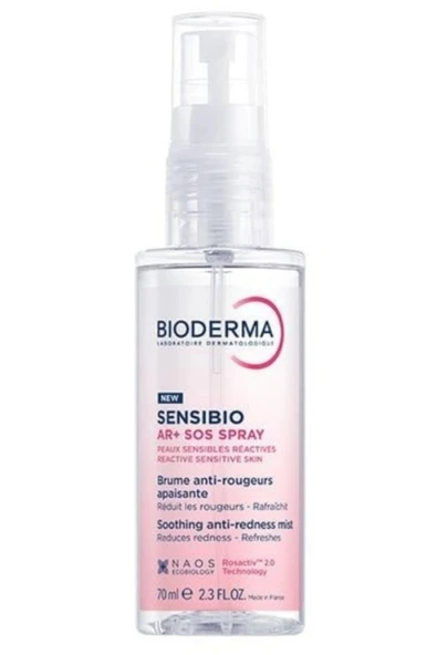 Sensibio AR+ SOS Sprey Kızarıklık Eğilimli Hassas Ciltler İçin Yatıştırıcı Ferahlatıcı Sprey 70 ml - 1