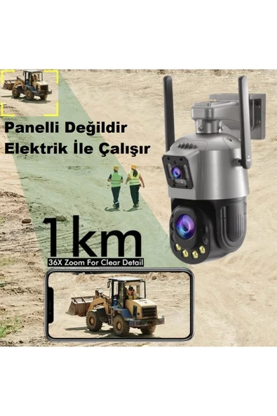 WİFİCAM 4G Sim Kart İle Kullanılan Ve Modem Wifi Görevi Yapabilen Elektrikli  PTZ Kamera - 3