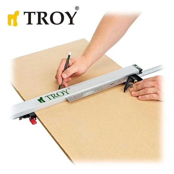 TROY 25007 Kıskaçlı Alüminyum Testere Kılavuzu, 122cm - 5